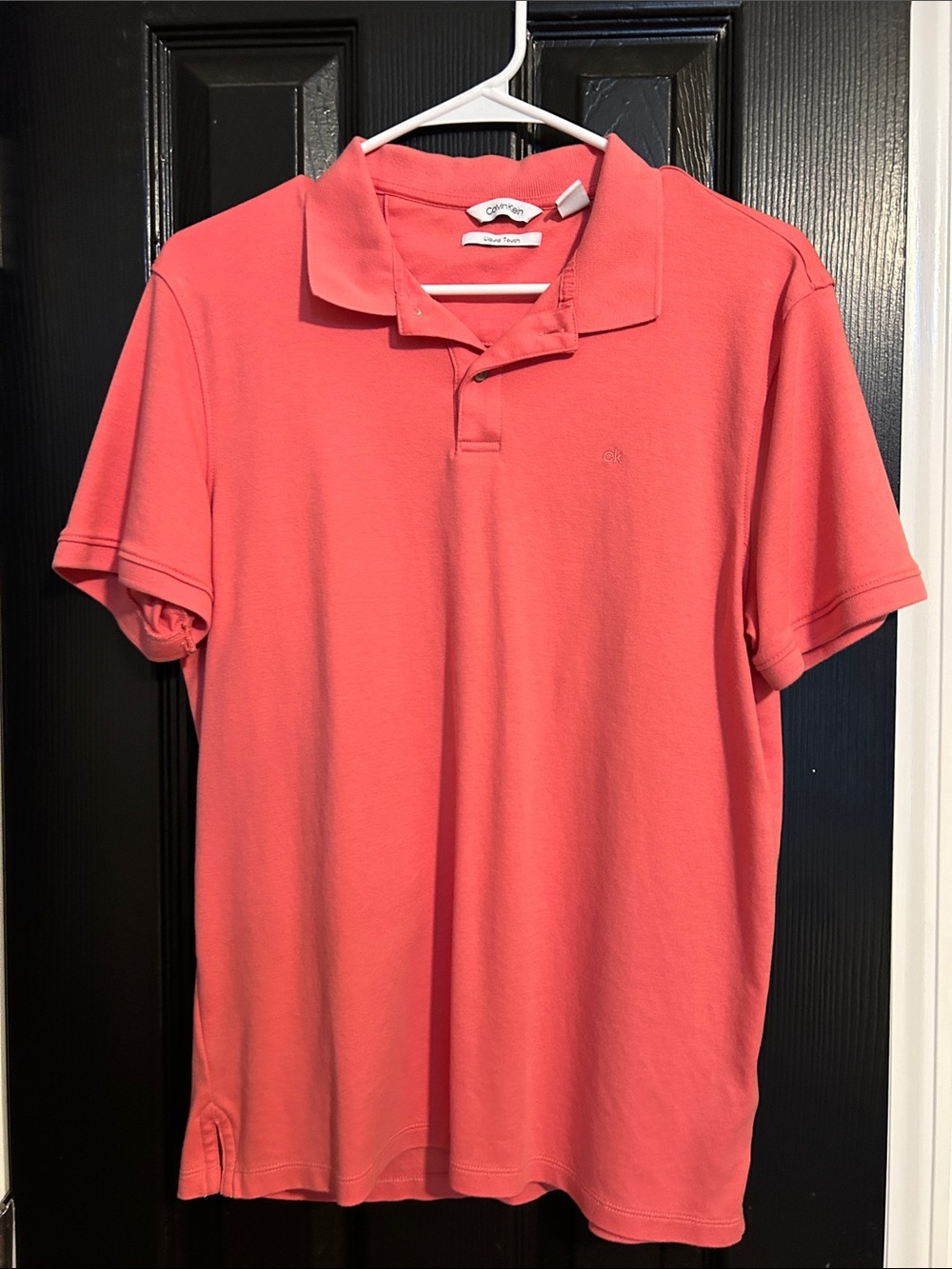 Calvin Klein Coral Pink Men's Polo Shirt